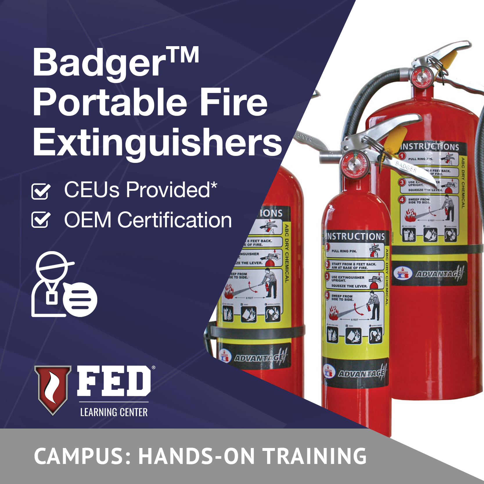 Badger™ Portable Fire Extinguishers | SEMINAR | 1/2 Day - FED Learning ...