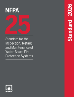 2026 NFPA 25 Inspection, Testing, and Maintenance of Water-Based Fire Protection Systems (Virtual Live)